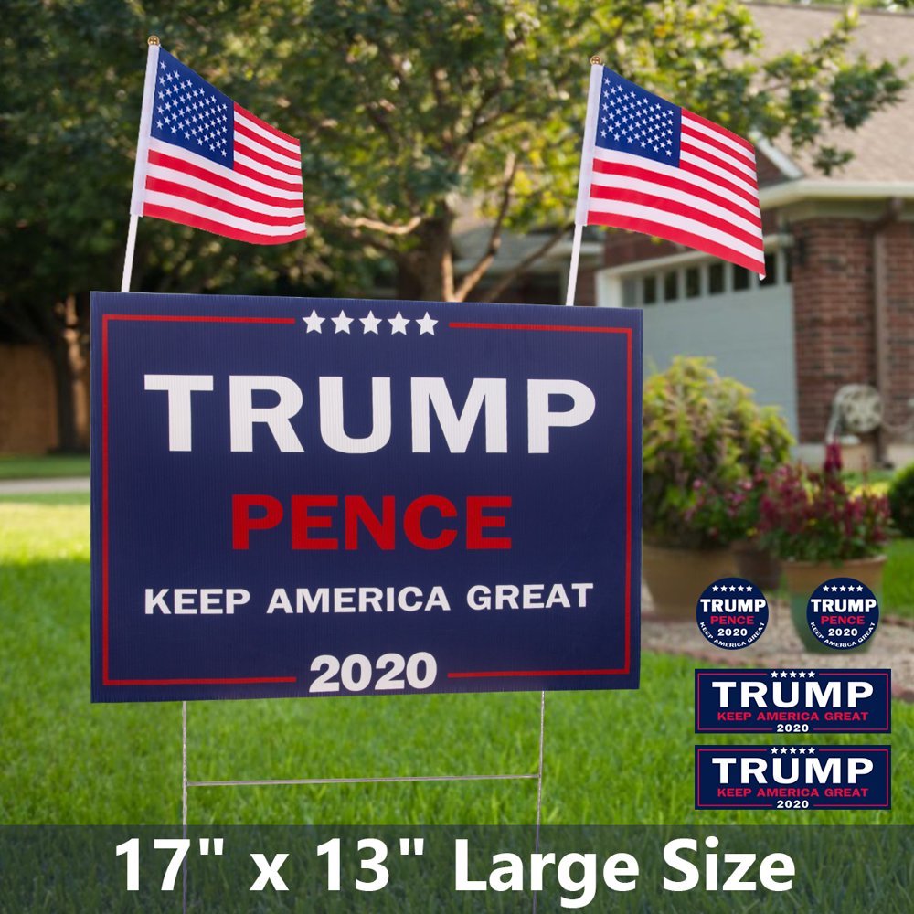 17"  x 13"  Large Trump Yard Sign 2020 Keep American Great Trump for ...