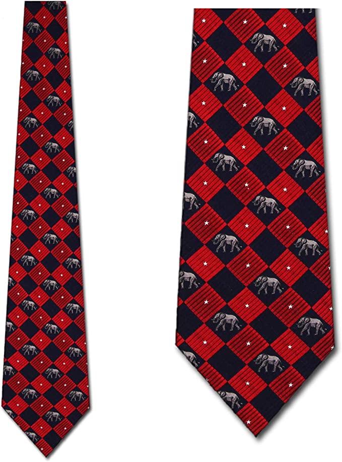 Amazon.com: Republican Ties Republican Icon Neckties Checkered Tie Mens ...
