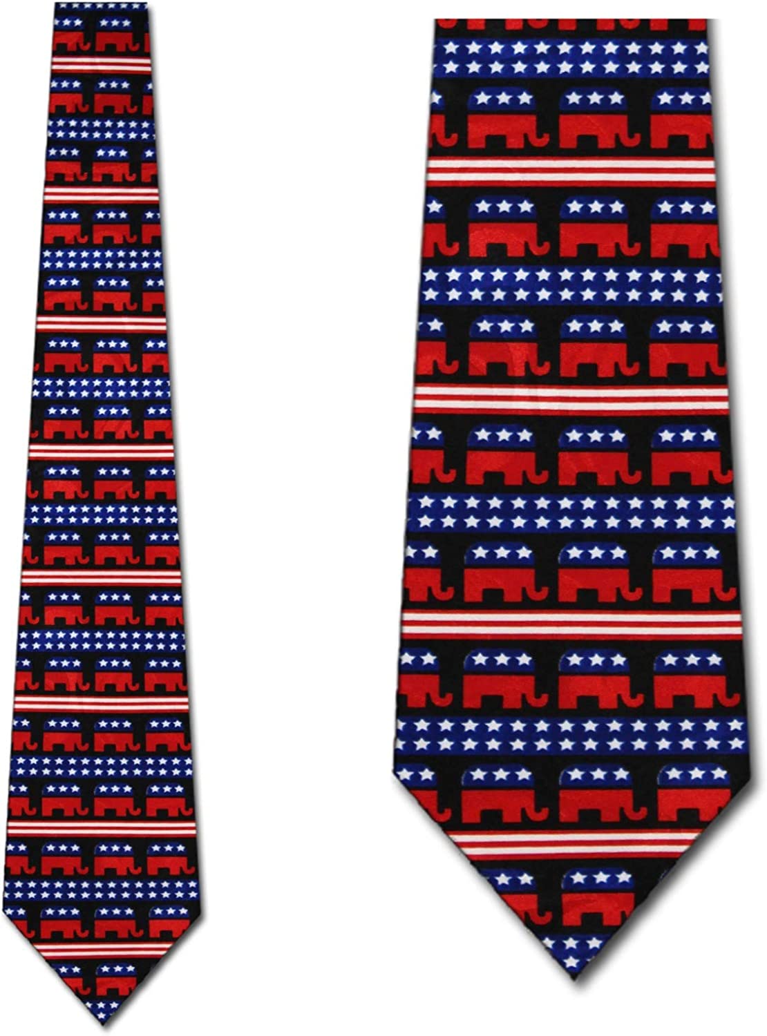 Amazon.com: Republican Ties Republican Stripe Neckties Black Tie Mens ...