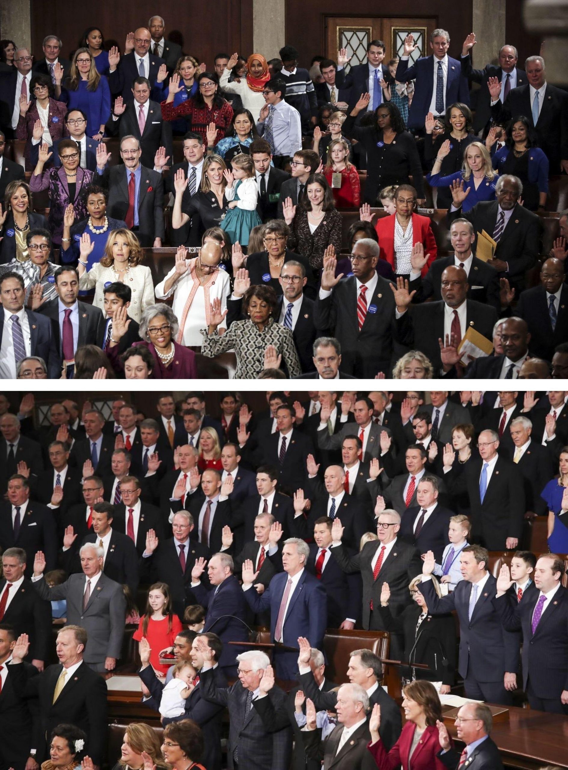 Congress swearing in: Democrats vs. Republicans : pics