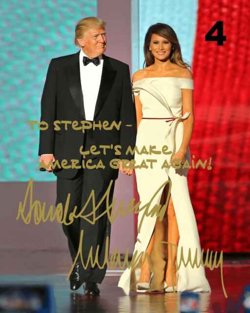 Customized President Donald &  Melania Trump Signed 8x10 Photo