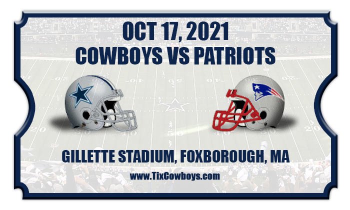 Dallas Cowboys vs New England Patriots Football Tickets ...