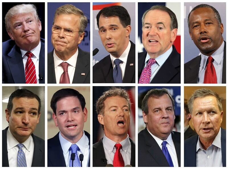 Donald Trump leads 9 other GOP hopefuls in first prime ...
