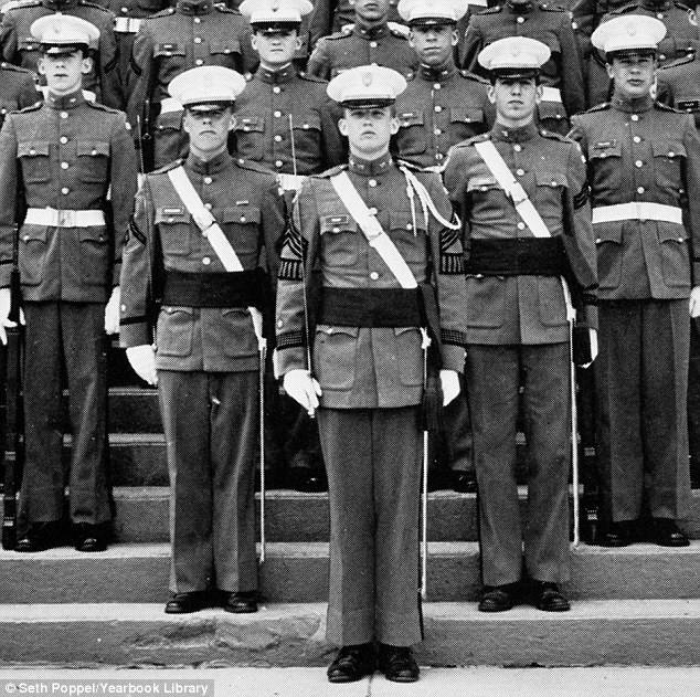 Donald Trump pictured in uniform as a cadet captain