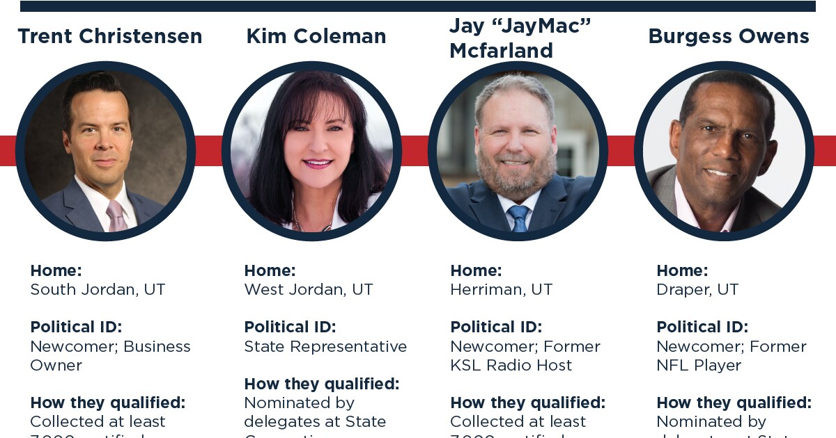 Election 2020: Republican Primary Candidates For Utah