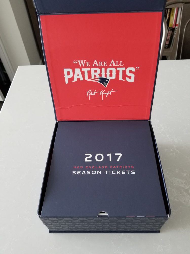 Get A Look At The 2017 New England Patriots Season Ticket ...