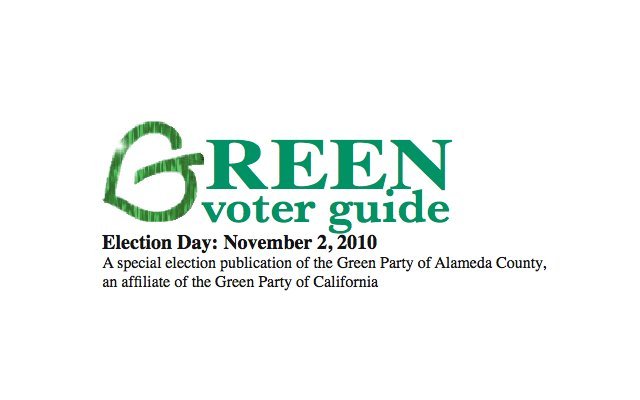 Green Voter Card for Nov 2nd : Indybay