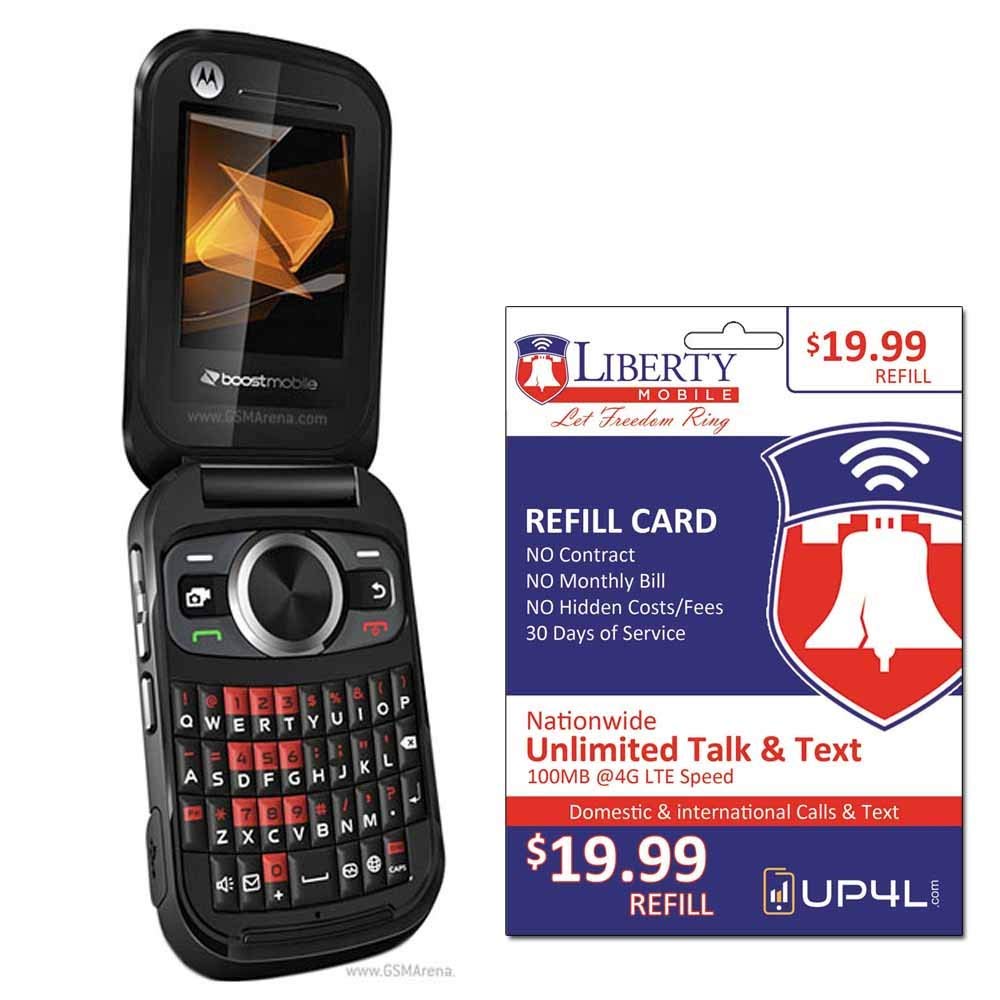 Liberty Mobile Motorola Rambler Prepaid Flip Phone with 1 ...