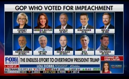 Liz Cheney leads 10 Republicans who voted to impeach trump ...