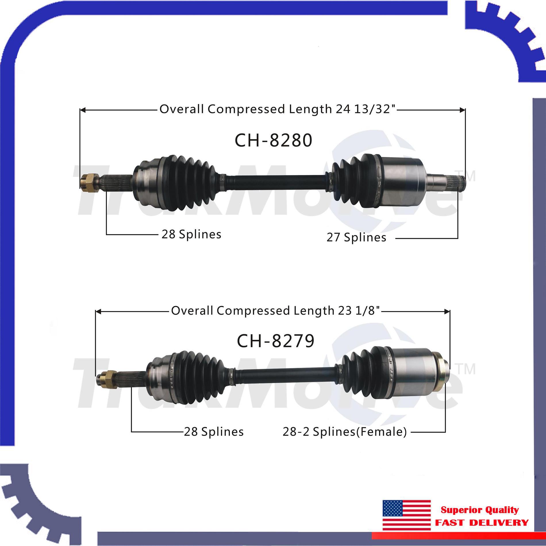 New CV Axle Shaft A Pair Front Left & Right For 2015