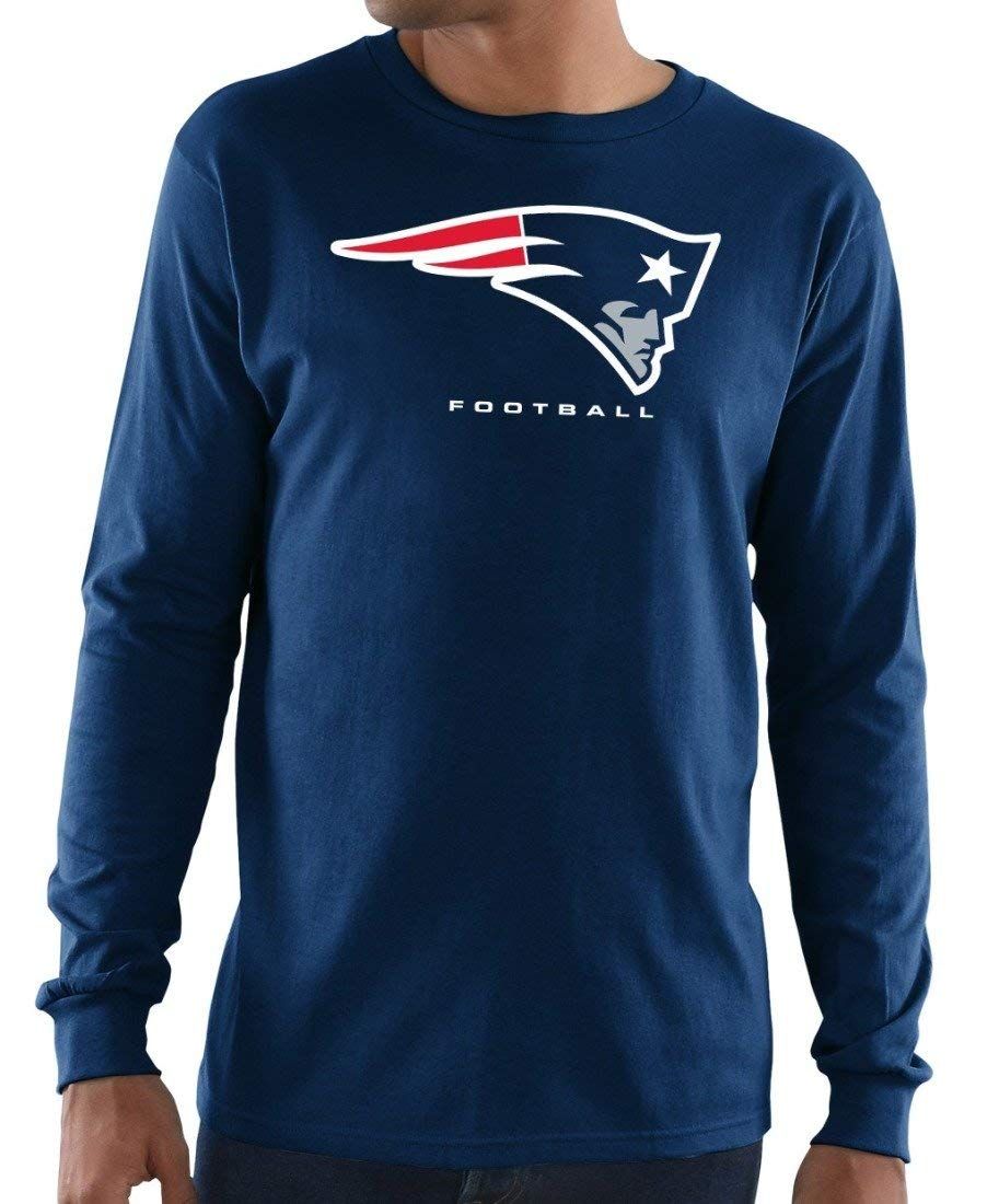 New England Patriots Mens Blue Critical Victory 3 Long Sleeve T Shirt ...