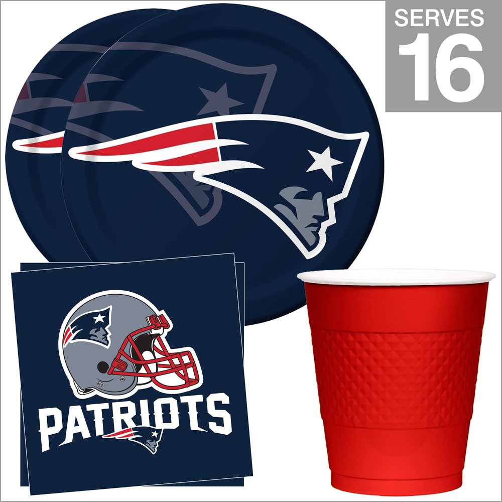 New England Patriots NFL Party Supplies Standard Kit for 16
