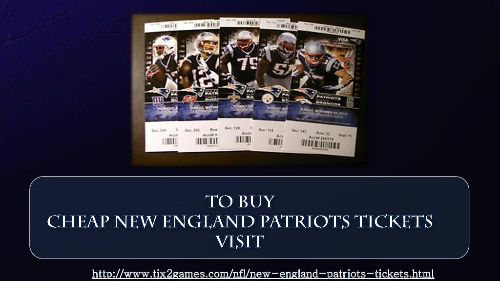 New England Patriots Tickets on Discount Price