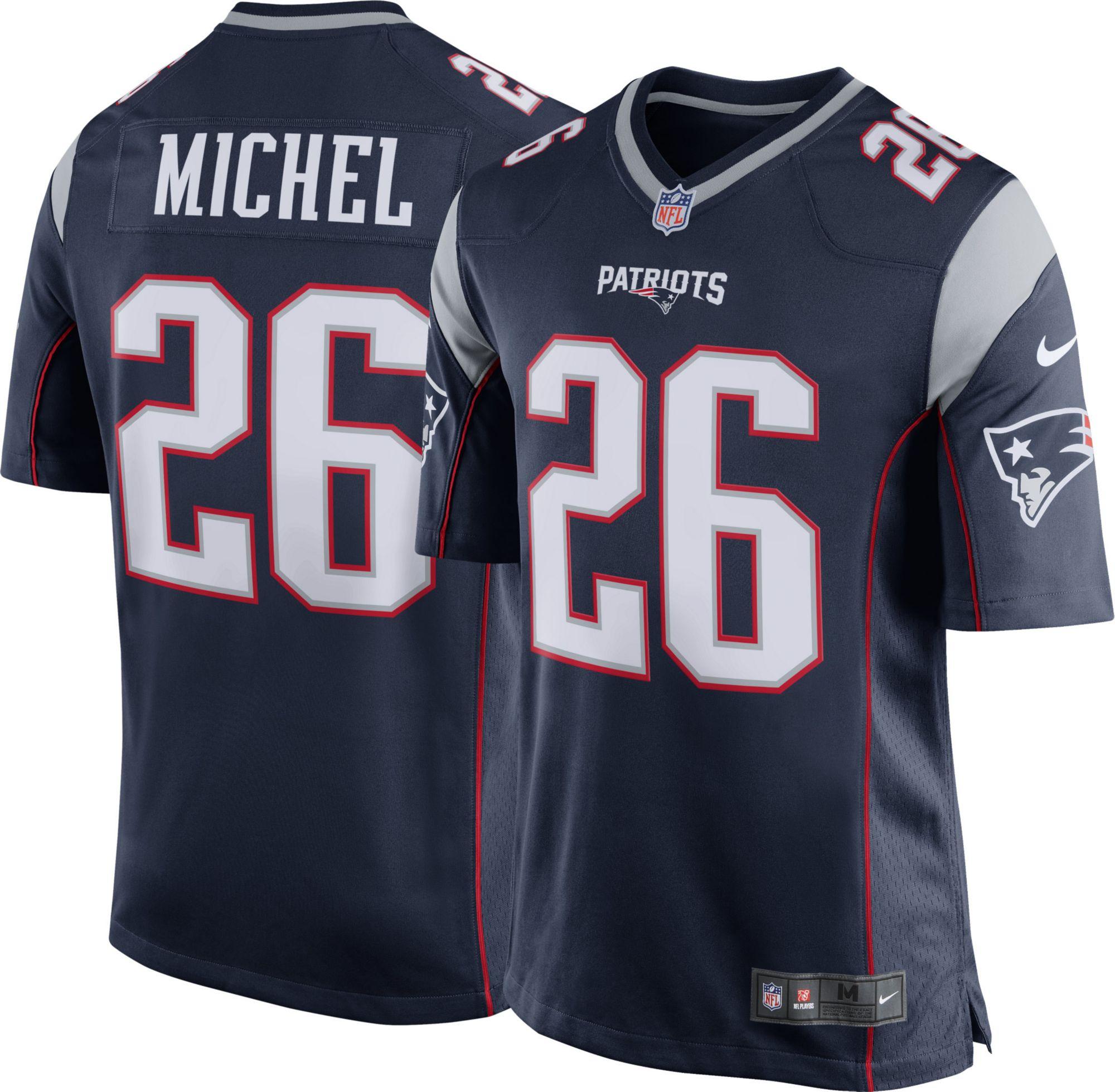Nike Satin Home Game Jersey New England Patriots Sony Michel #26 in ...