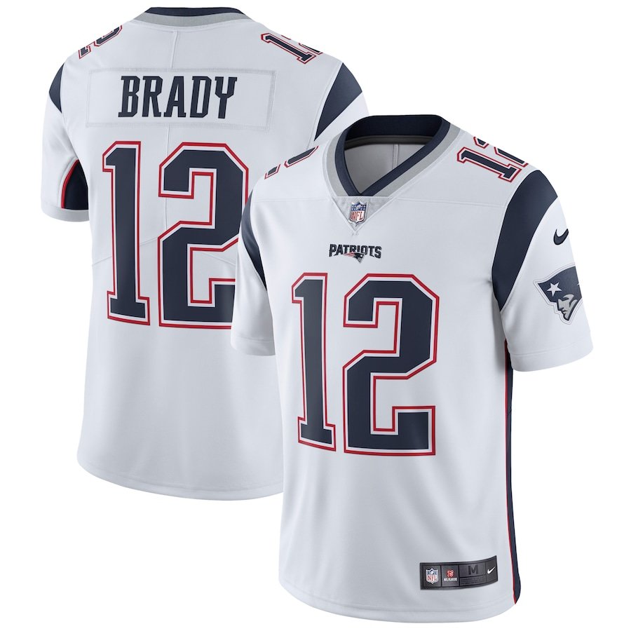 Nike Tom Brady New England Patriots White Vapor Untouchable Limited ...