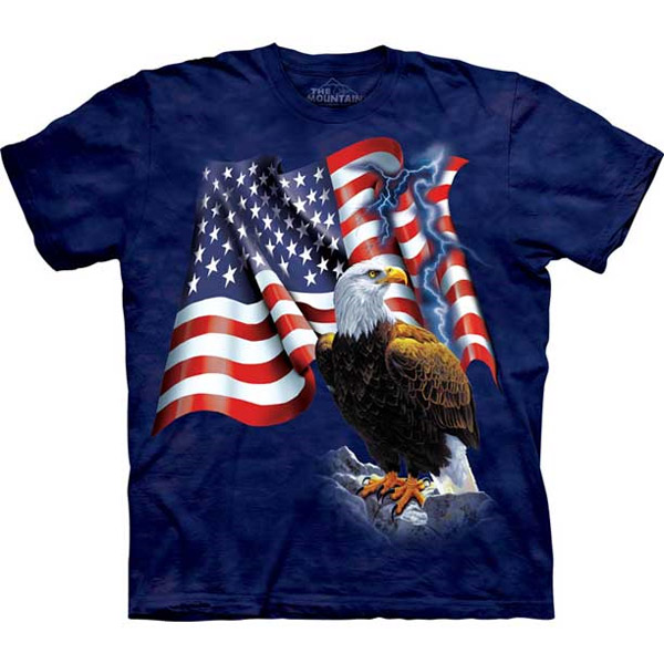Official Bald Eagle Flag USA PATRIOTIC T Shirt: Buy Online on Offer