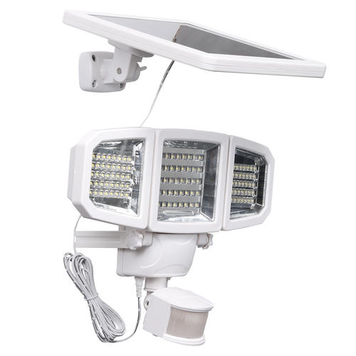 Patriot Lighting® White Integrated LED Triple Head Solar ...