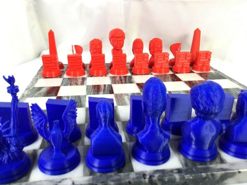 Political Chess Chess Set Democrats vs Republicans
