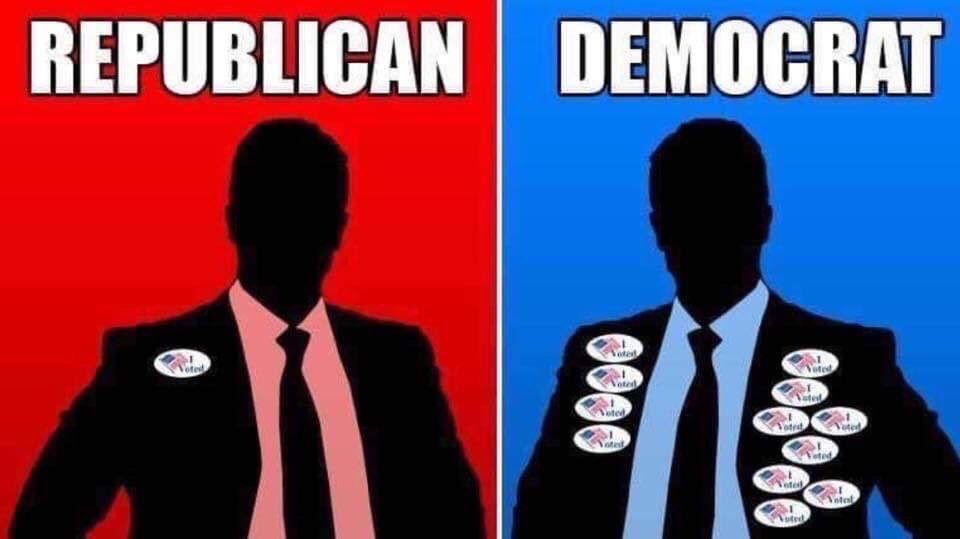 Republican vote vs Democrat vote vote vote