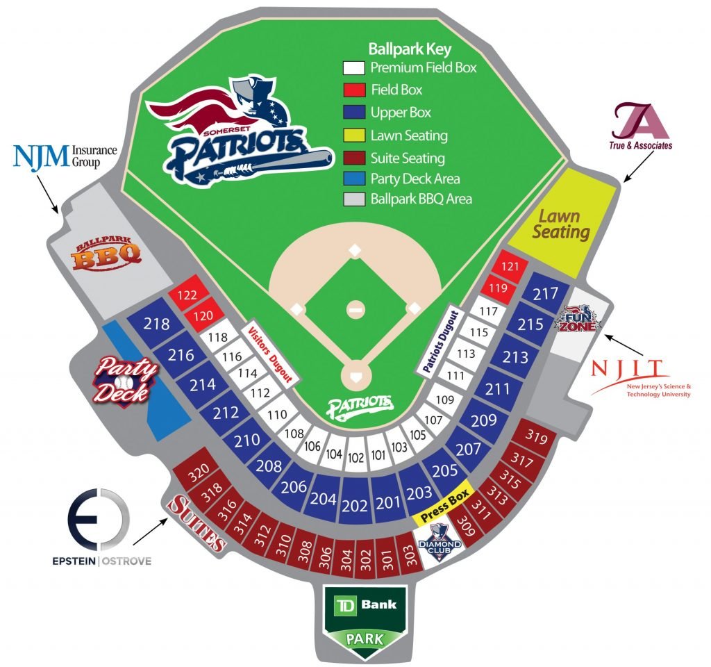 TD Ballpark Seating Chart - Row & Seat Numbers