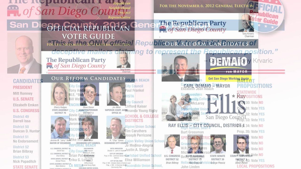 The Only OFFICIAL Voter Guide For San Diego Republicans ...