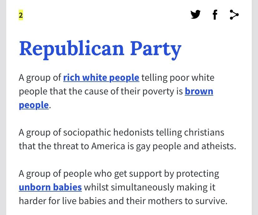 This is the best definition of the Republican Party I’ve ...