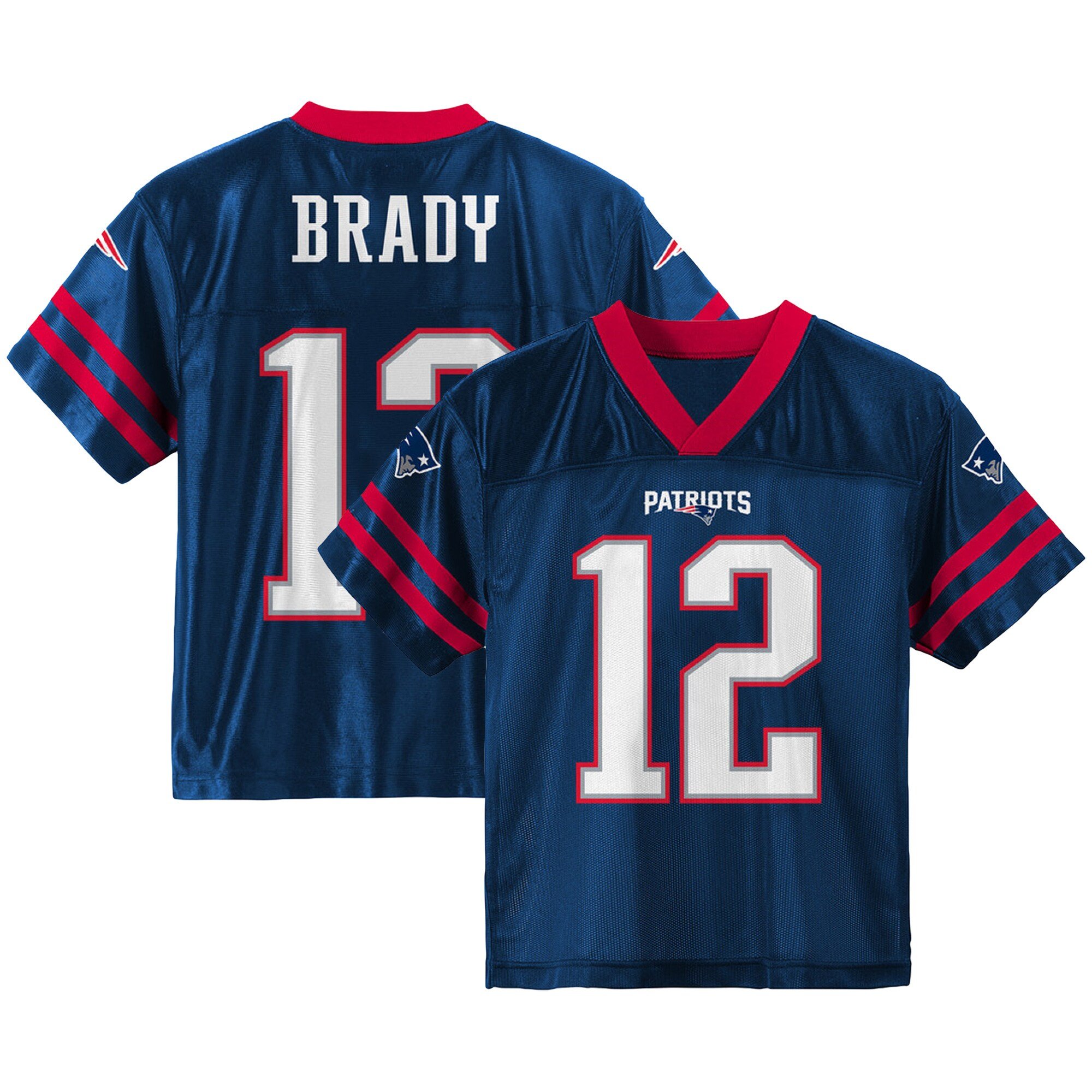 Toddler Tom Brady Navy New England Patriots Team Color Jersey
