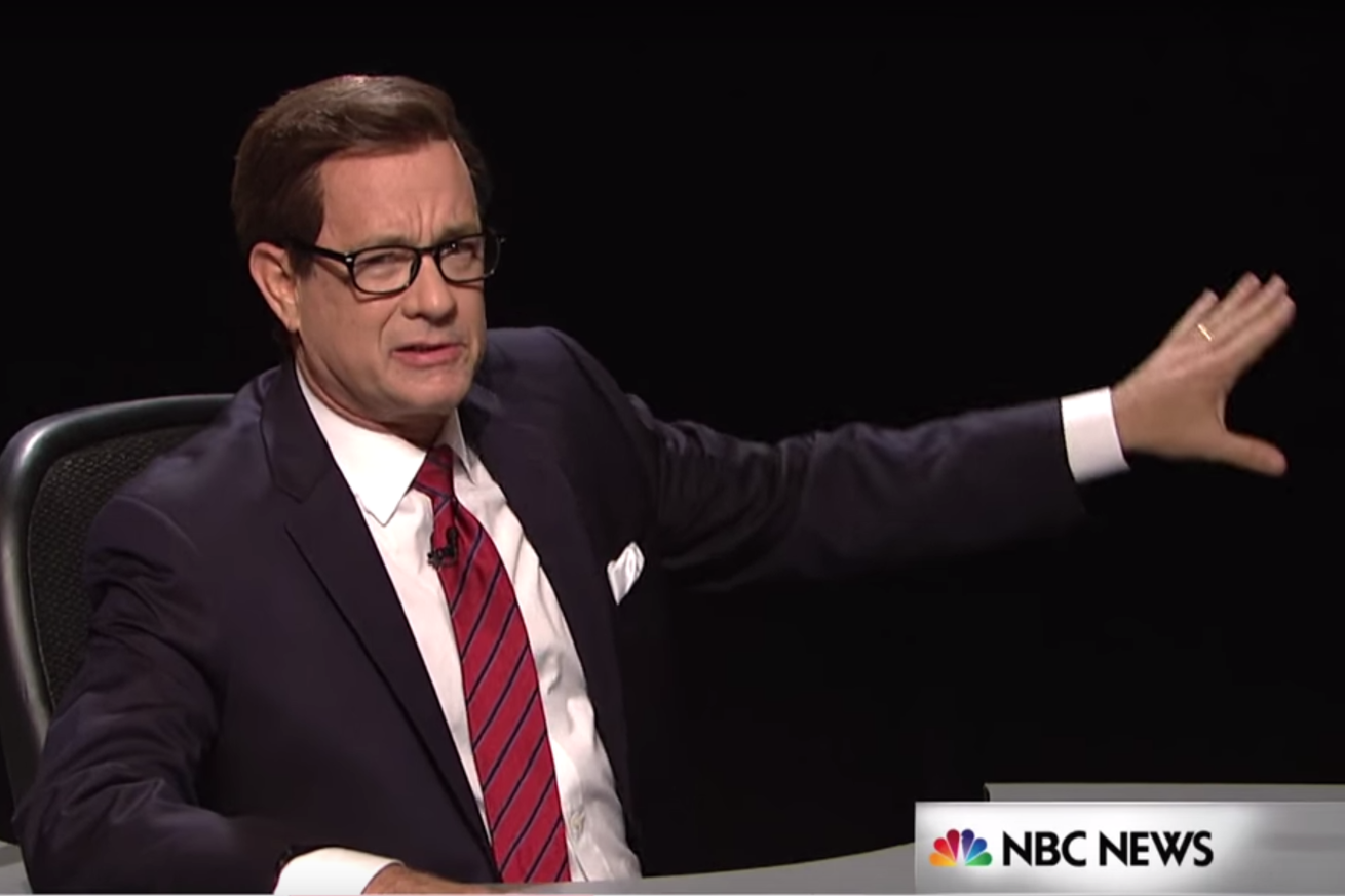Tom Hanks Plays Moderator In 3rd and Final SNL Debate Spoof