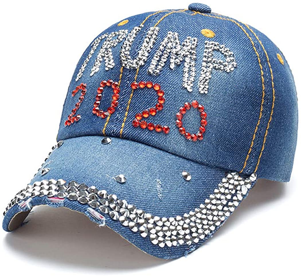 Trump 2020 hat Keep America Great Hat 2020 USA Baseball Cap Rhinestone ...
