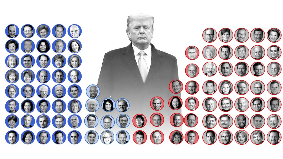 Trump impeachment: Where all 100 senators stand on conviction